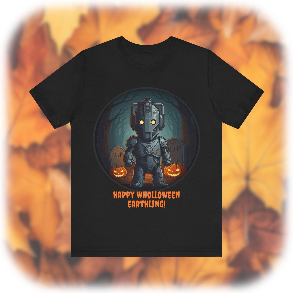 Cute Cyber Kid Wholloween T-shirt with pumpkins* - soapbox169 - A Little Gift Shop