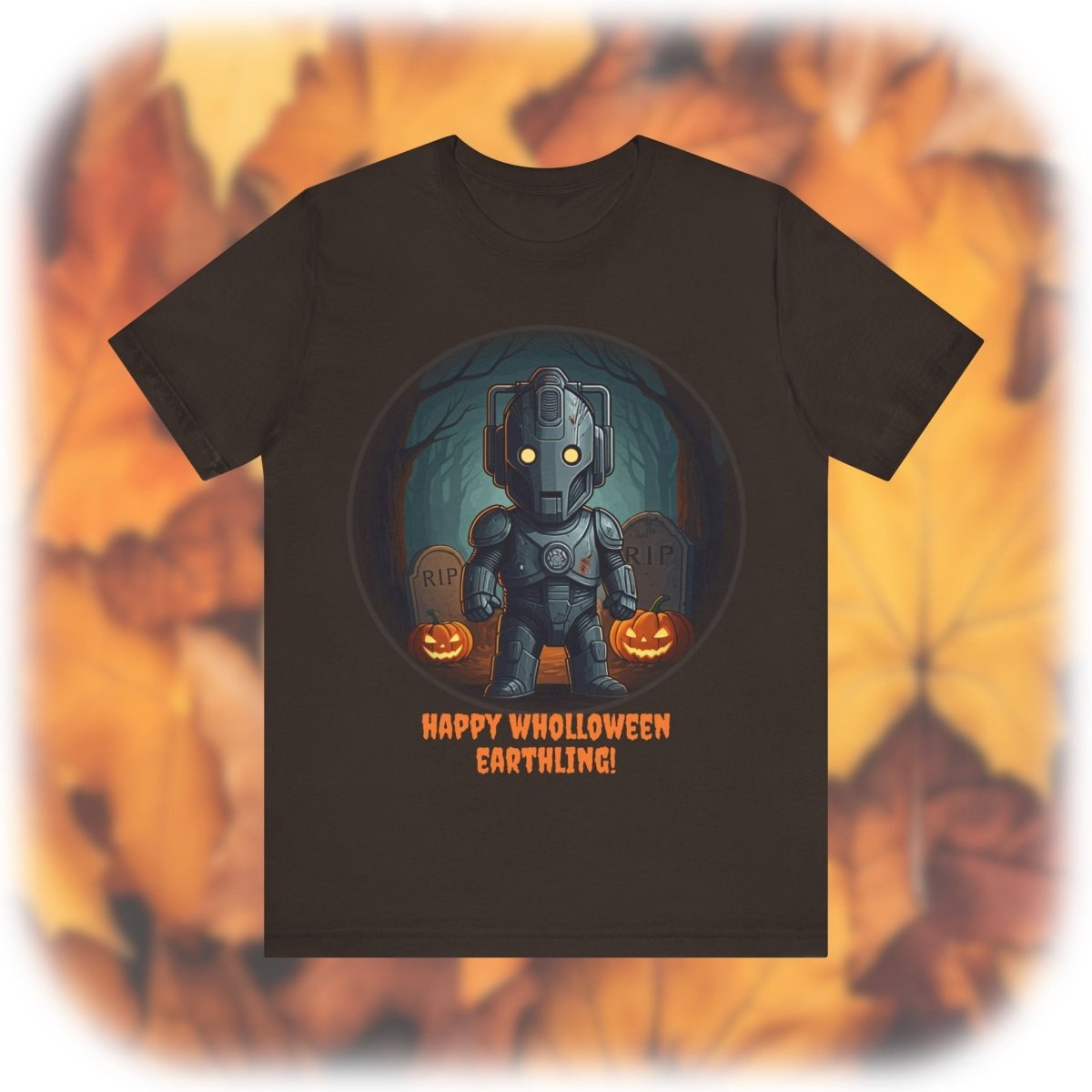 Cute Cyber Kid Wholloween T-shirt with pumpkins* - soapbox169 - A Little Gift Shop