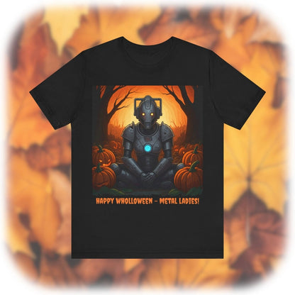 Cyber Woman getting her Wholloween chill - on with pumpkins T-shirt - soapbox169 - A Little Gift Shop