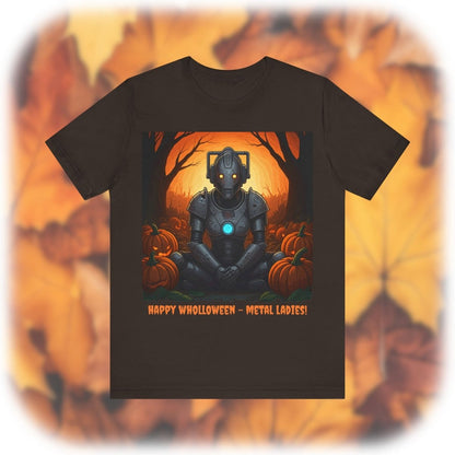 Cyber Woman getting her Wholloween chill - on with pumpkins T-shirt - soapbox169 - A Little Gift Shop