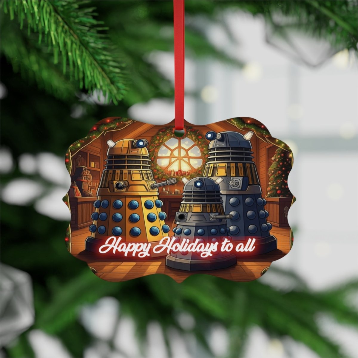 Dalek Family at Xmas - Xmas Ornament - soapbox169 - A Little Gift Shop