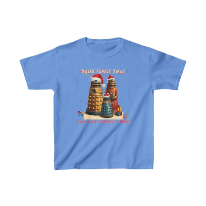 Dalek Family singing Xmas Carols - Kids Heavy Cotton T-shirt - soapbox169 - A Little Gift Shop