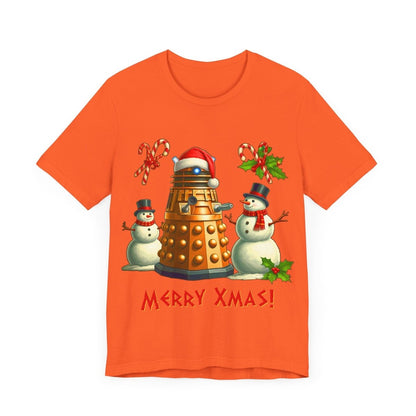 Dalek posing with Snowmen - Heavy Cotton T-shirt - soapbox169 - A Little Gift Shop