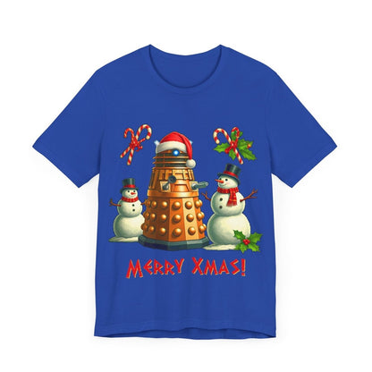 Dalek posing with Snowmen - Heavy Cotton T-shirt - soapbox169 - A Little Gift Shop