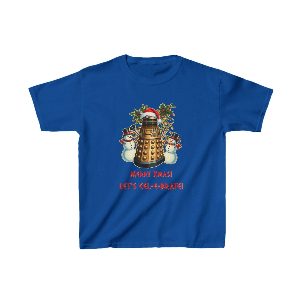 Dalek Santa and his Snowmen sidekicks - Kids Heavy Cotton T-shirt - soapbox169 - A Little Gift Shop
