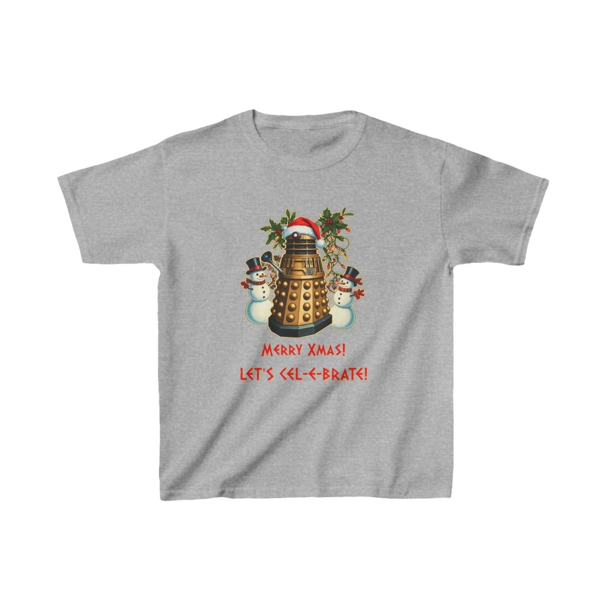 Dalek Santa and his Snowmen sidekicks - Kids Heavy Cotton T-shirt - soapbox169 - A Little Gift Shop