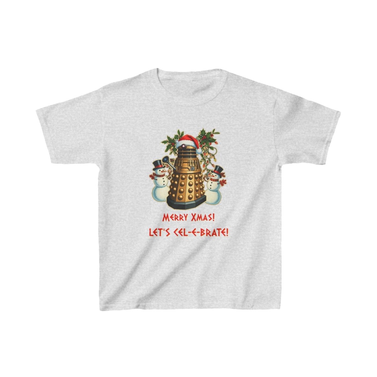 Dalek Santa and his Snowmen sidekicks - Kids Heavy Cotton T-shirt - soapbox169 - A Little Gift Shop