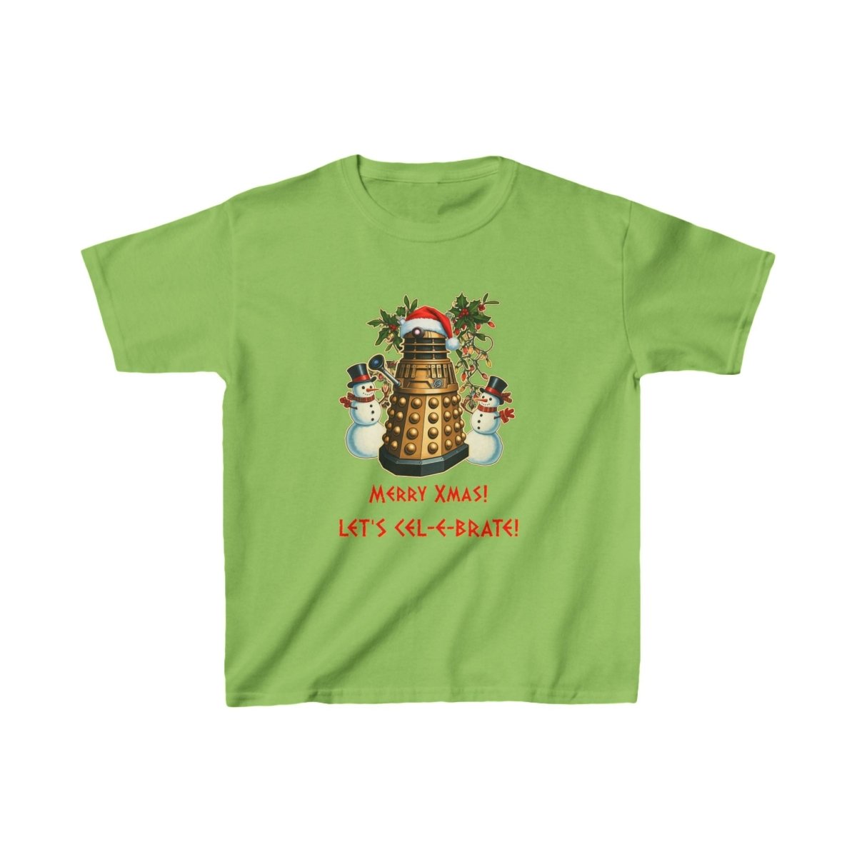 Dalek Santa and his Snowmen sidekicks - Kids Heavy Cotton T-shirt - soapbox169 - A Little Gift Shop