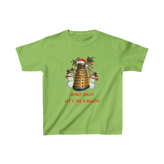 Dalek Santa and his Snowmen sidekicks - Kids Heavy Cotton T-shirt - soapbox169 - A Little Gift Shop