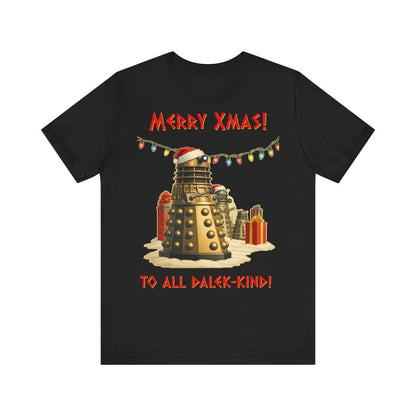 Daleks unwrapping Xmas pressies T-shirt - soapbox169 - A Little Gift Shop