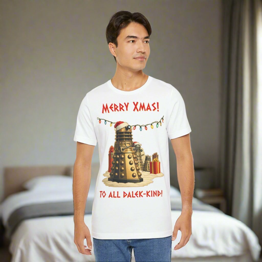 Daleks unwrapping Xmas pressies T-shirt - soapbox169 - A Little Gift Shop