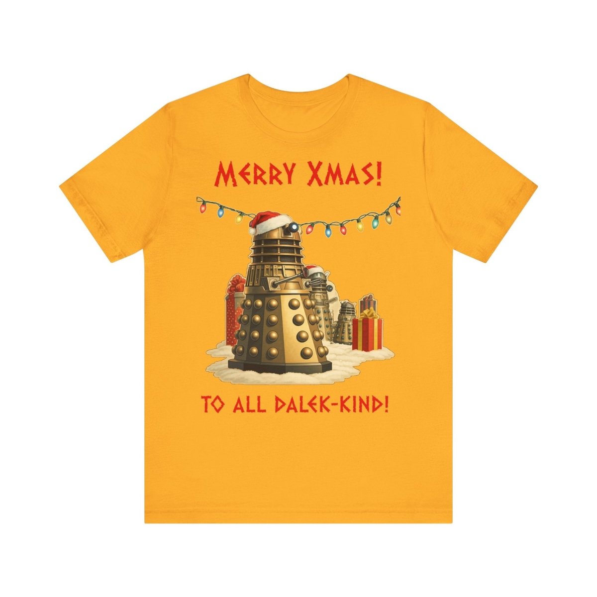 Daleks unwrapping Xmas pressies T-shirt - soapbox169 - A Little Gift Shop