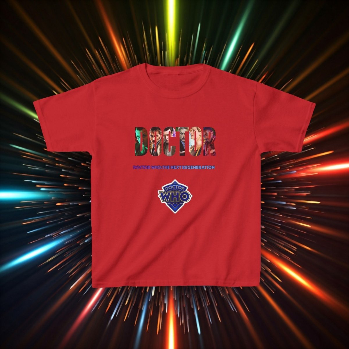 DOCTOR cutout featuring The Next Regeneration - Kids Heavy Cotton T-shirt - soapbox169 - A Little Gift Shop