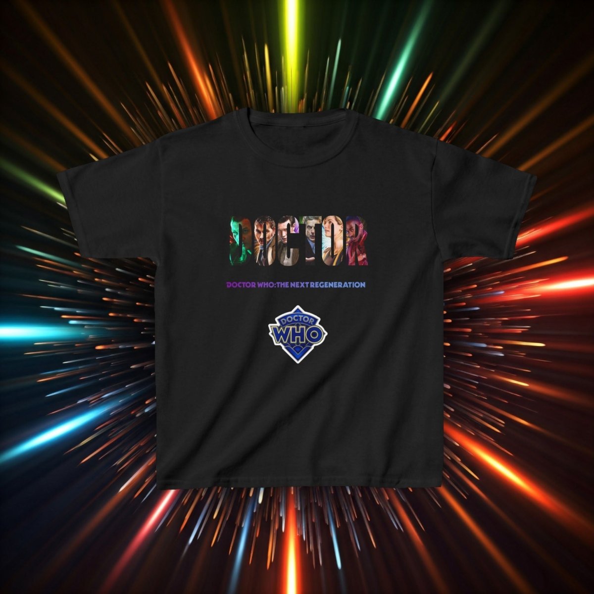 DOCTOR cutout featuring The Next Regeneration - Kids Heavy Cotton T-shirt - soapbox169 - A Little Gift Shop