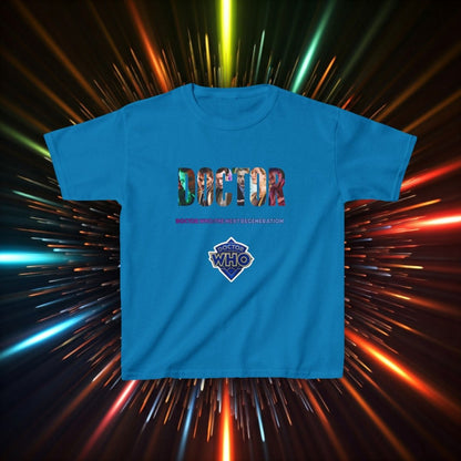 DOCTOR cutout featuring The Next Regeneration - Kids Heavy Cotton T-shirt - soapbox169 - A Little Gift Shop