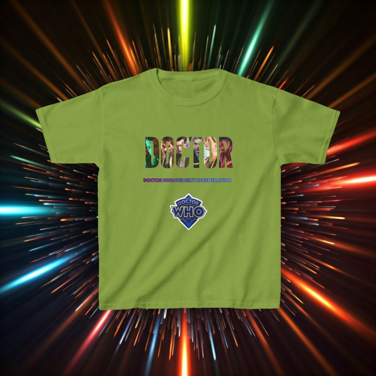 DOCTOR cutout featuring The Next Regeneration - Kids Heavy Cotton T-shirt - soapbox169 - A Little Gift Shop