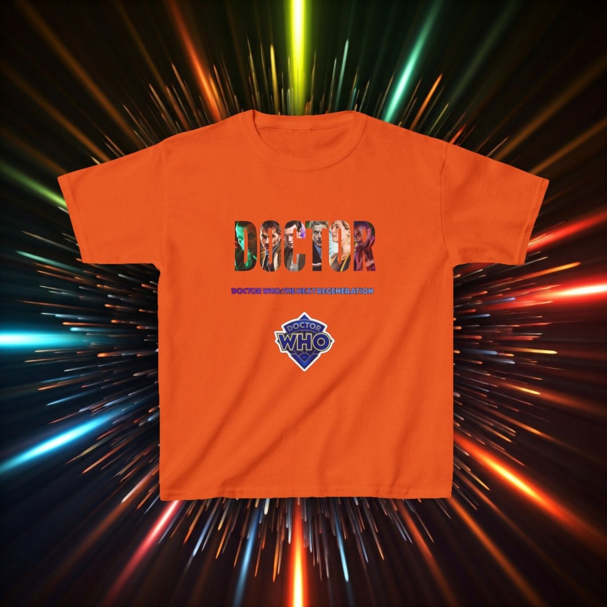 DOCTOR cutout featuring The Next Regeneration - Kids Heavy Cotton T-shirt - soapbox169 - A Little Gift Shop