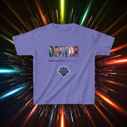 DOCTOR cutout featuring The Next Regeneration - Kids Heavy Cotton T-shirt - soapbox169 - A Little Gift Shop