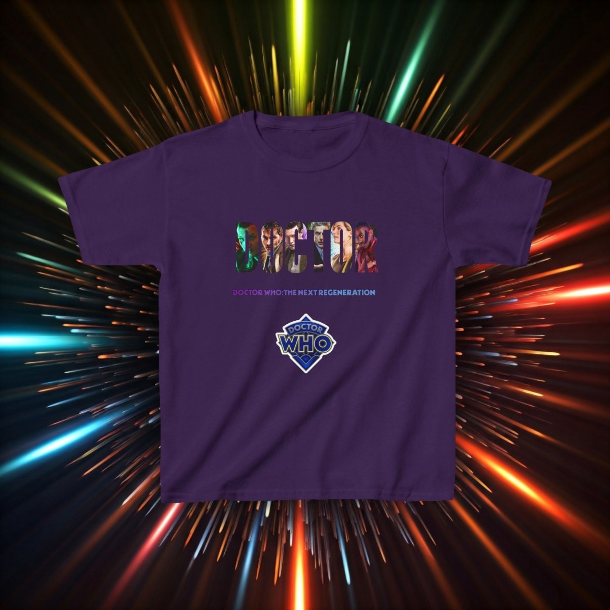 DOCTOR cutout featuring The Next Regeneration - Kids Heavy Cotton T-shirt - soapbox169 - A Little Gift Shop