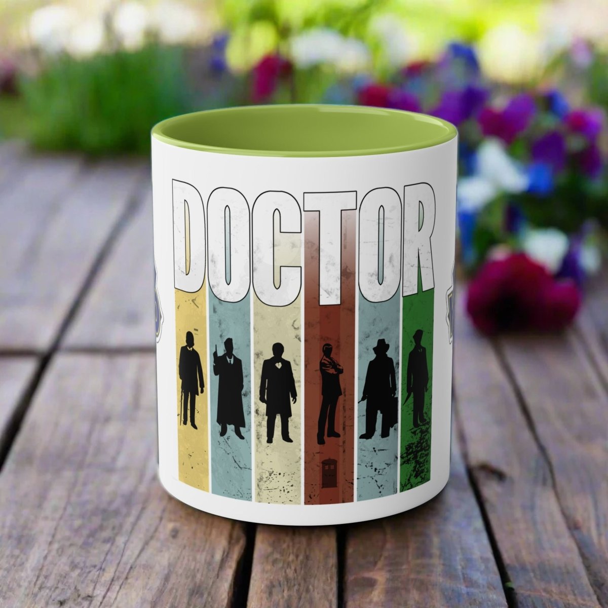 DOCTOR silhouette striped Generally Awesome Mug - Mug
