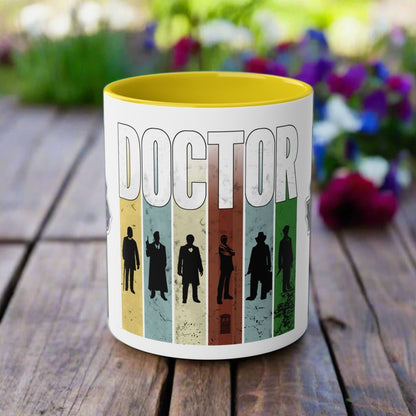 DOCTOR silhouette striped Generally Awesome Mug - Mug