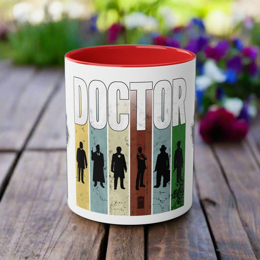 DOCTOR silhouette striped Generally Awesome Mug - Mug