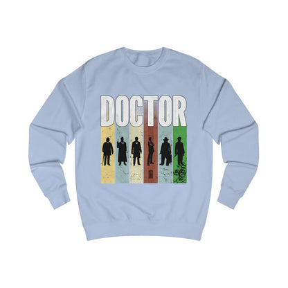 DOCTOR silhouette striped Generally Awesome Sweatshirt - soapbox169 - A Little Gift Shop