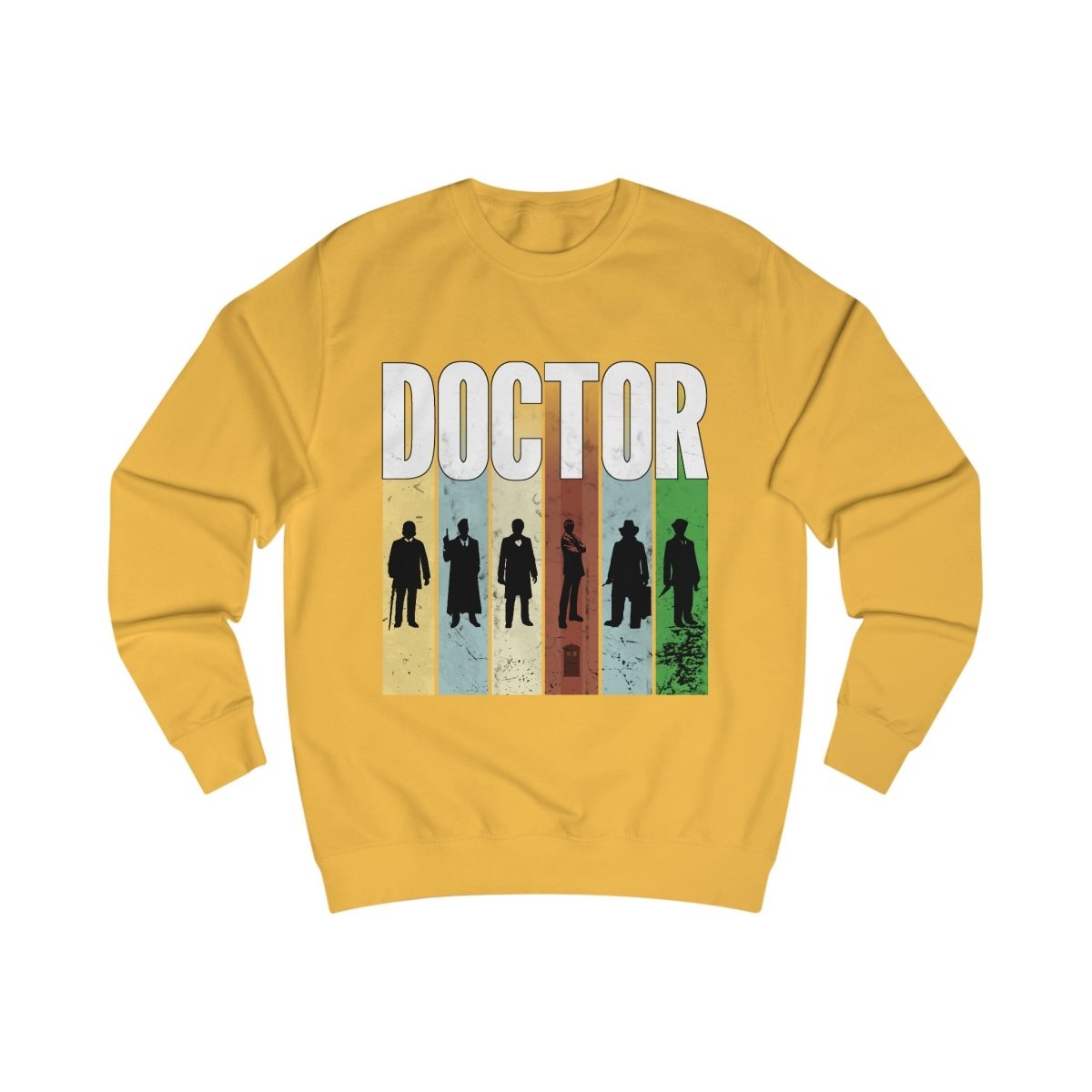DOCTOR silhouette striped Generally Awesome Sweatshirt - soapbox169 - A Little Gift Shop