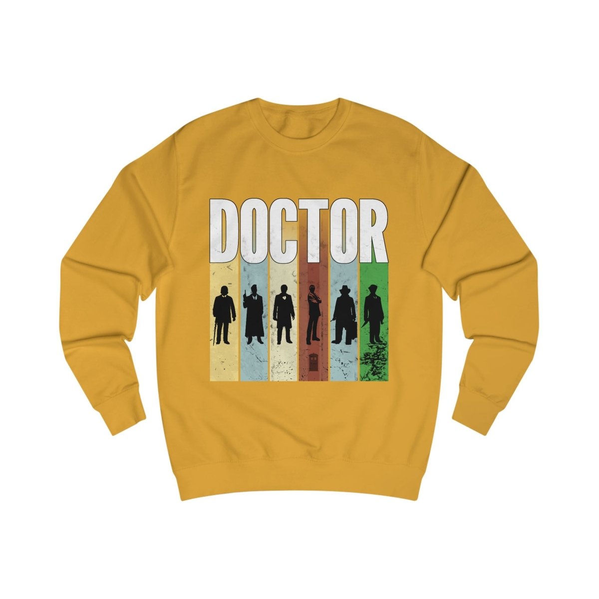 DOCTOR silhouette striped Generally Awesome Sweatshirt - soapbox169 - A Little Gift Shop
