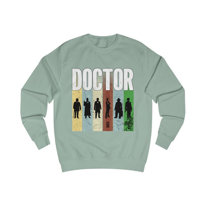DOCTOR silhouette striped Generally Awesome Sweatshirt - soapbox169 - A Little Gift Shop