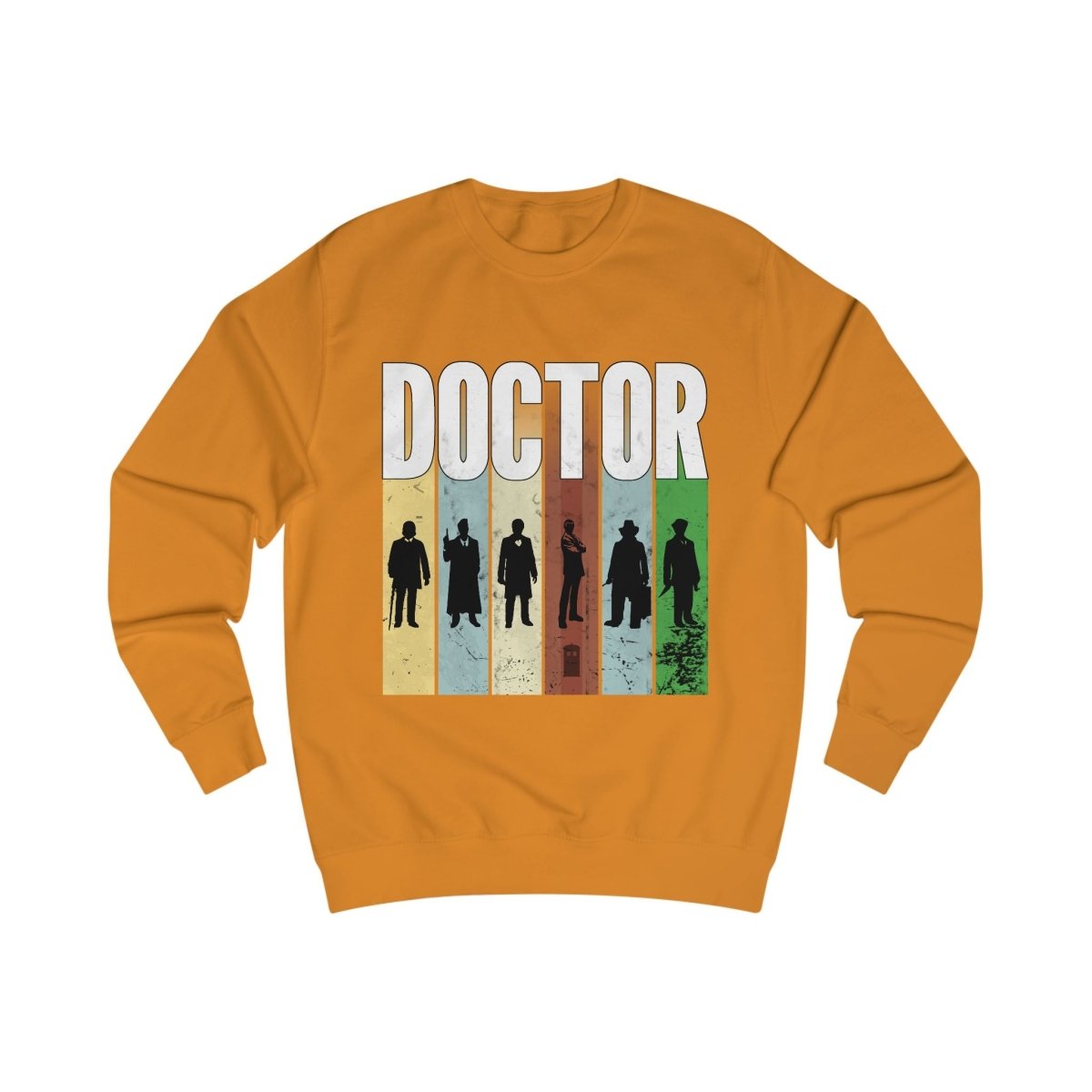 DOCTOR silhouette striped Generally Awesome Sweatshirt - soapbox169 - A Little Gift Shop