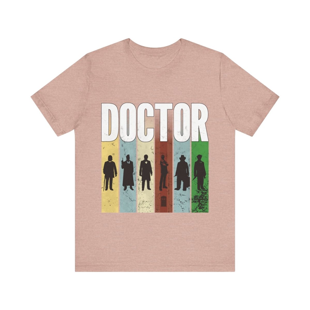 DOCTOR silhouette striped Generally Awesome T-shirt - soapbox169 - A Little Gift Shop