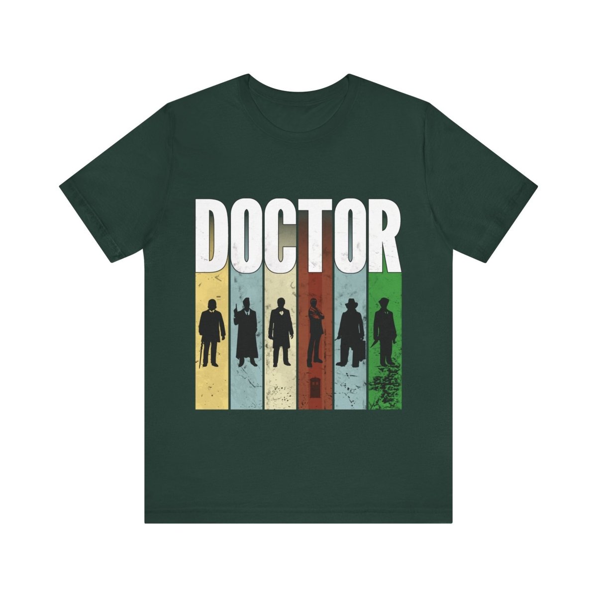 DOCTOR silhouette striped Generally Awesome T-shirt - soapbox169 - A Little Gift Shop