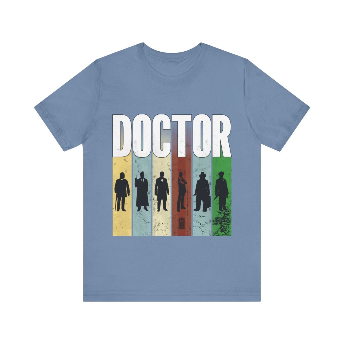 DOCTOR silhouette striped Generally Awesome T-shirt - soapbox169 - A Little Gift Shop