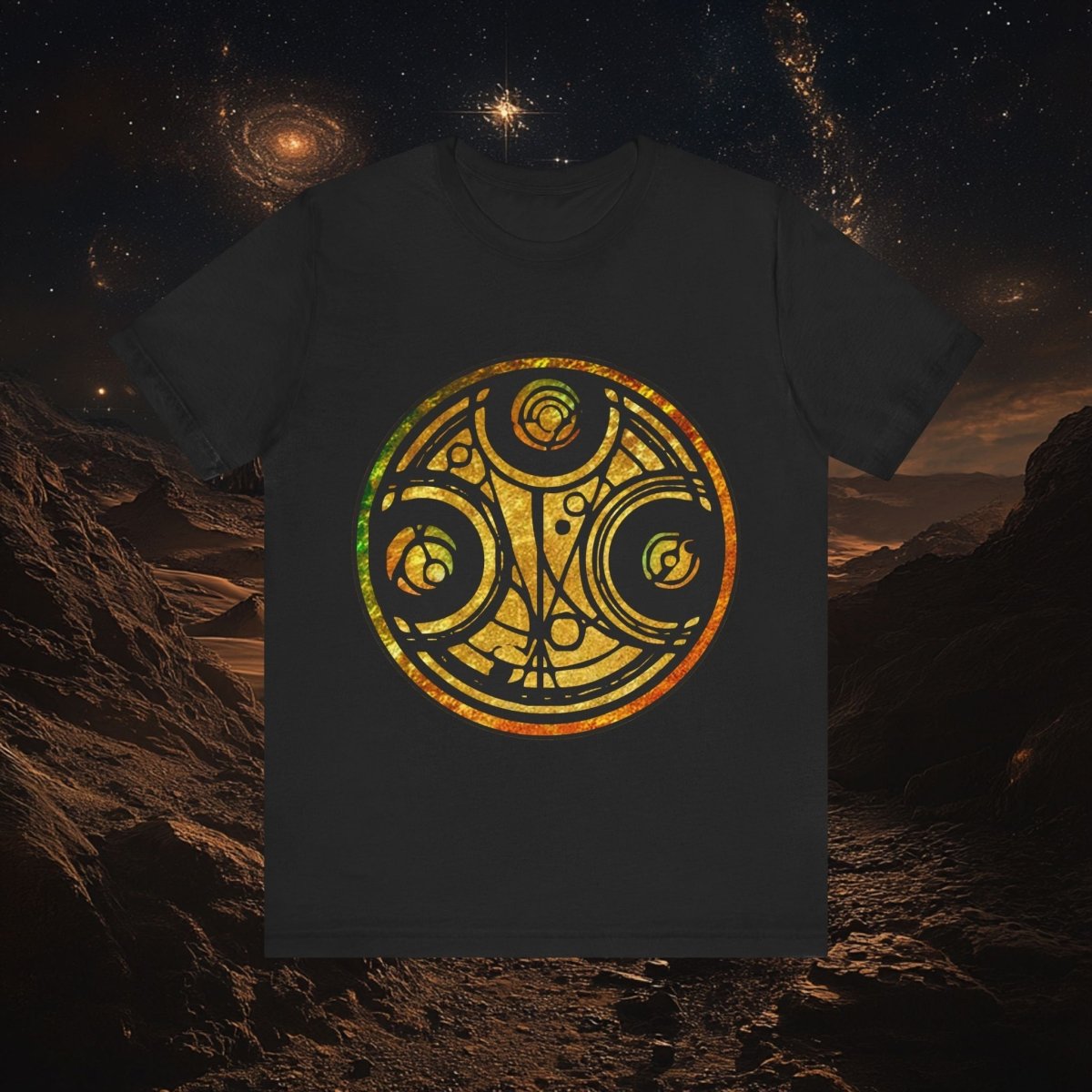 Doctor Who - Gold leaf effect Gallifreyan Script T-shirt - T-Shirt