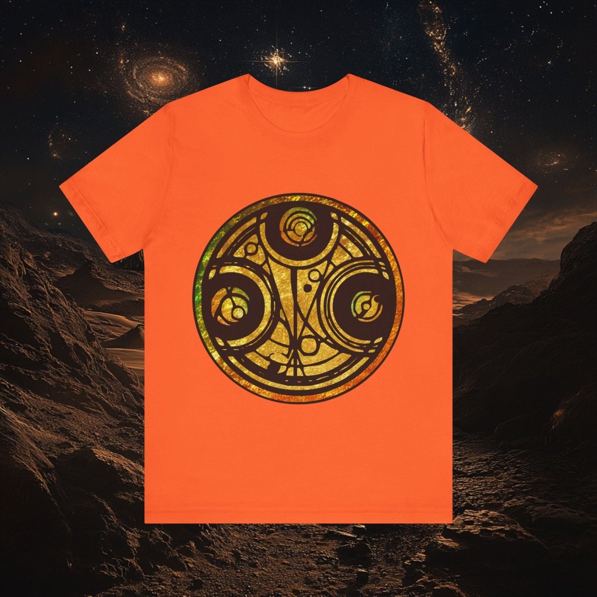 Doctor Who - Gold leaf effect Gallifreyan Script T-shirt - T-Shirt