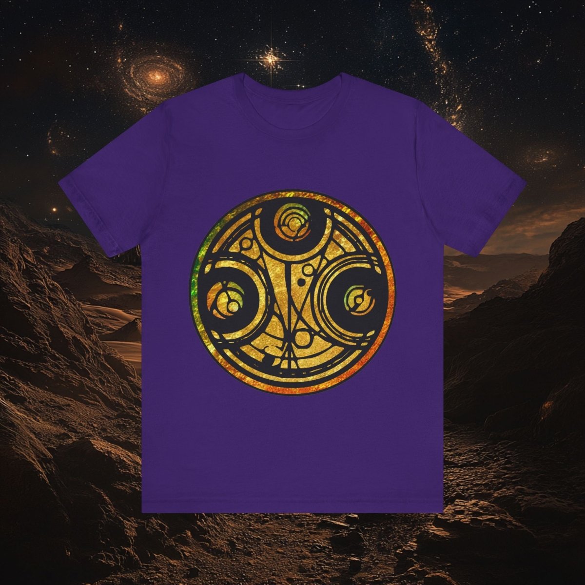 Doctor Who - Gold leaf effect Gallifreyan Script T-shirt - T-Shirt