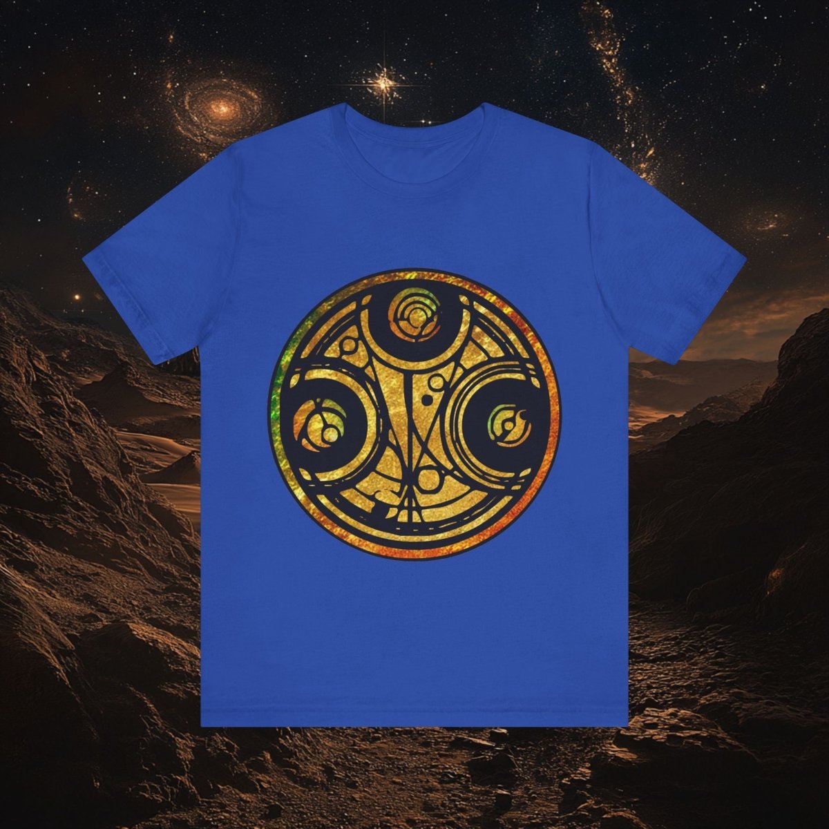 Doctor Who - Gold leaf effect Gallifreyan Script T-shirt - T-Shirt