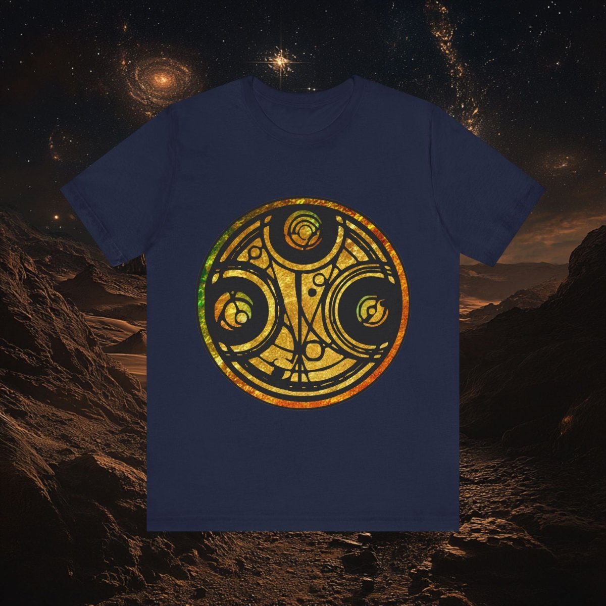 Doctor Who - Gold leaf effect Gallifreyan Script T-shirt - T-Shirt