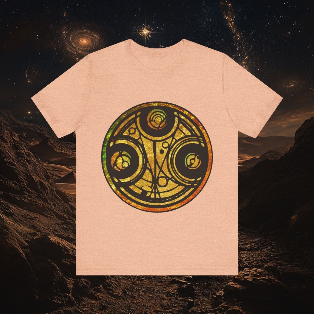 Doctor Who - Gold leaf effect Gallifreyan Script T-shirt - T-Shirt
