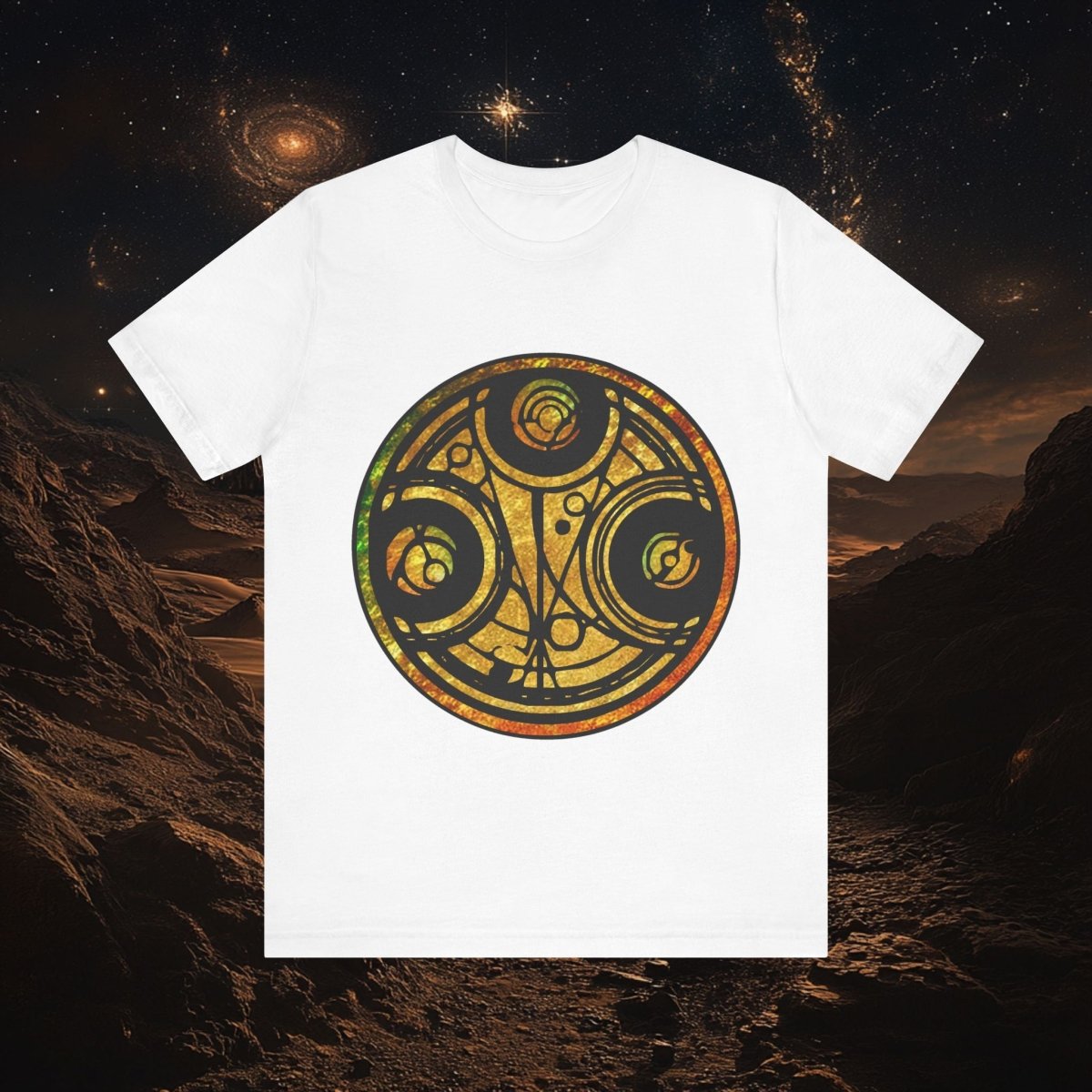 Doctor Who - Gold leaf effect Gallifreyan Script T-shirt - T-Shirt
