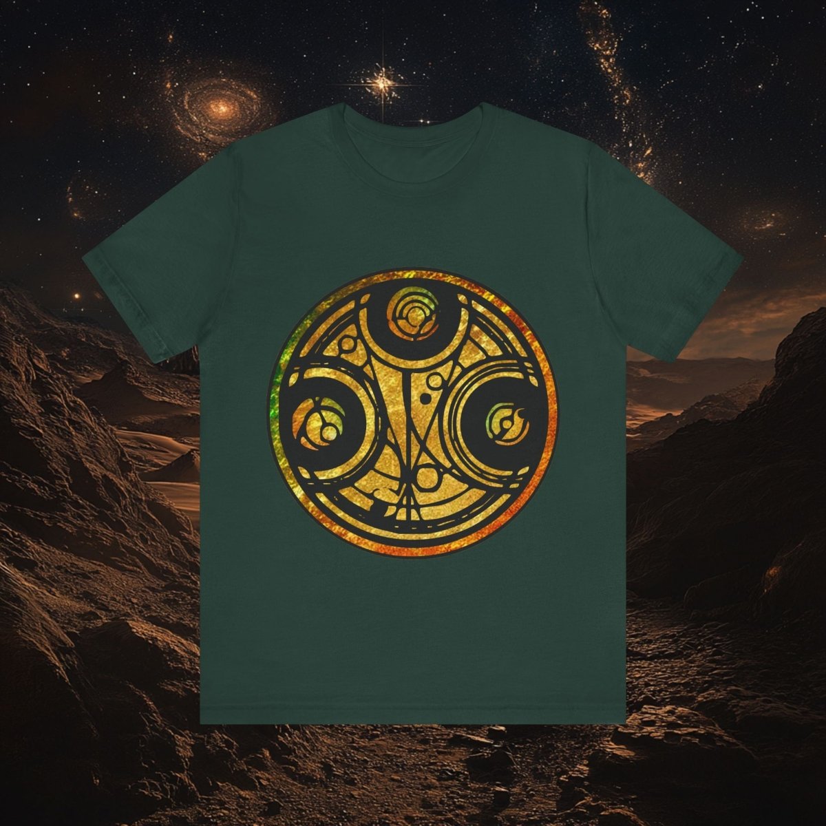 Doctor Who - Gold leaf effect Gallifreyan Script T-shirt - T-Shirt