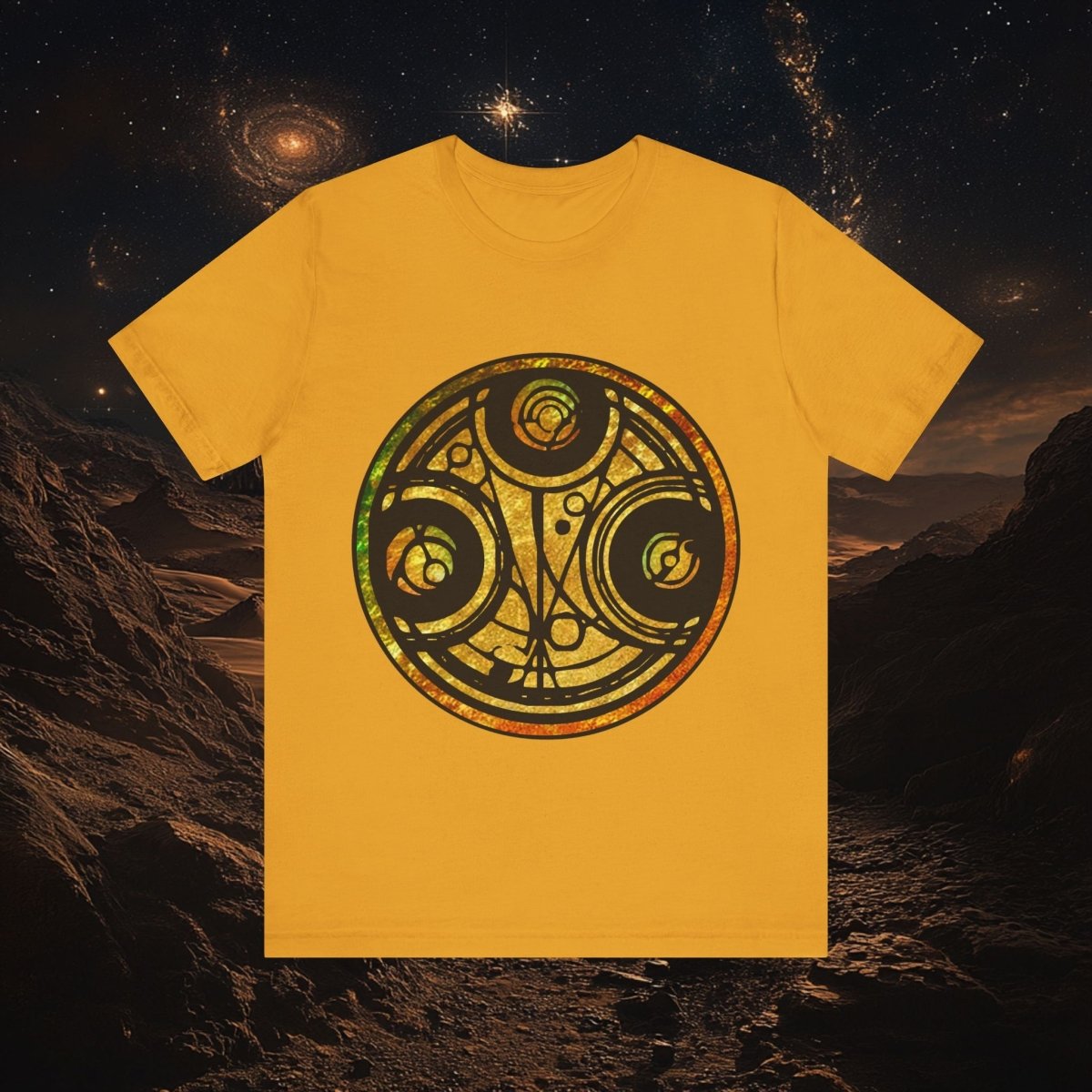 Doctor Who - Gold leaf effect Gallifreyan Script T-shirt - T-Shirt