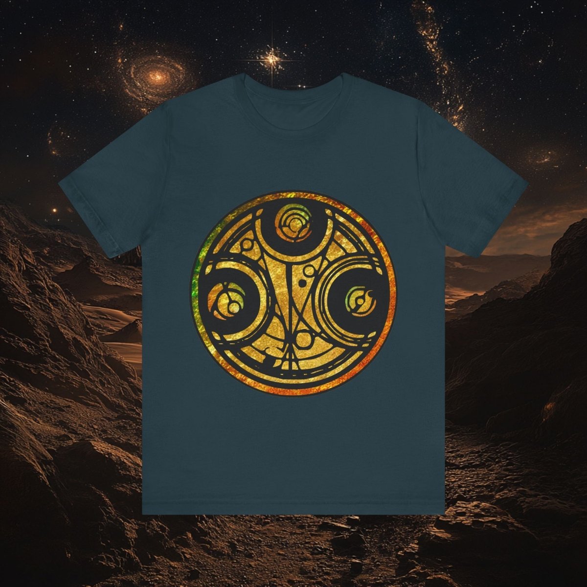 Doctor Who - Gold leaf effect Gallifreyan Script T-shirt - T-Shirt