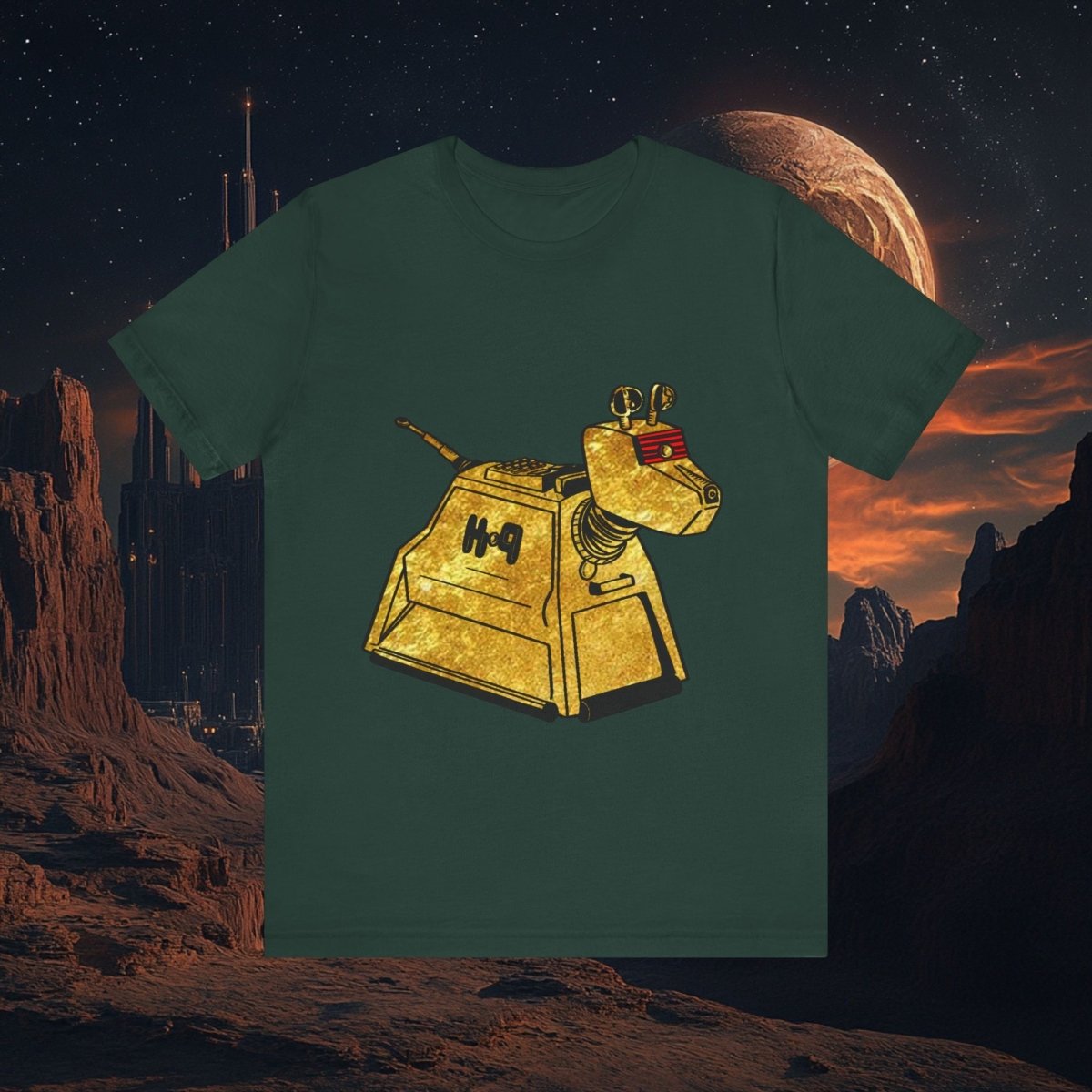 Doctor Who - Gold leaf effect K-9 T-shirt - T-Shirt
