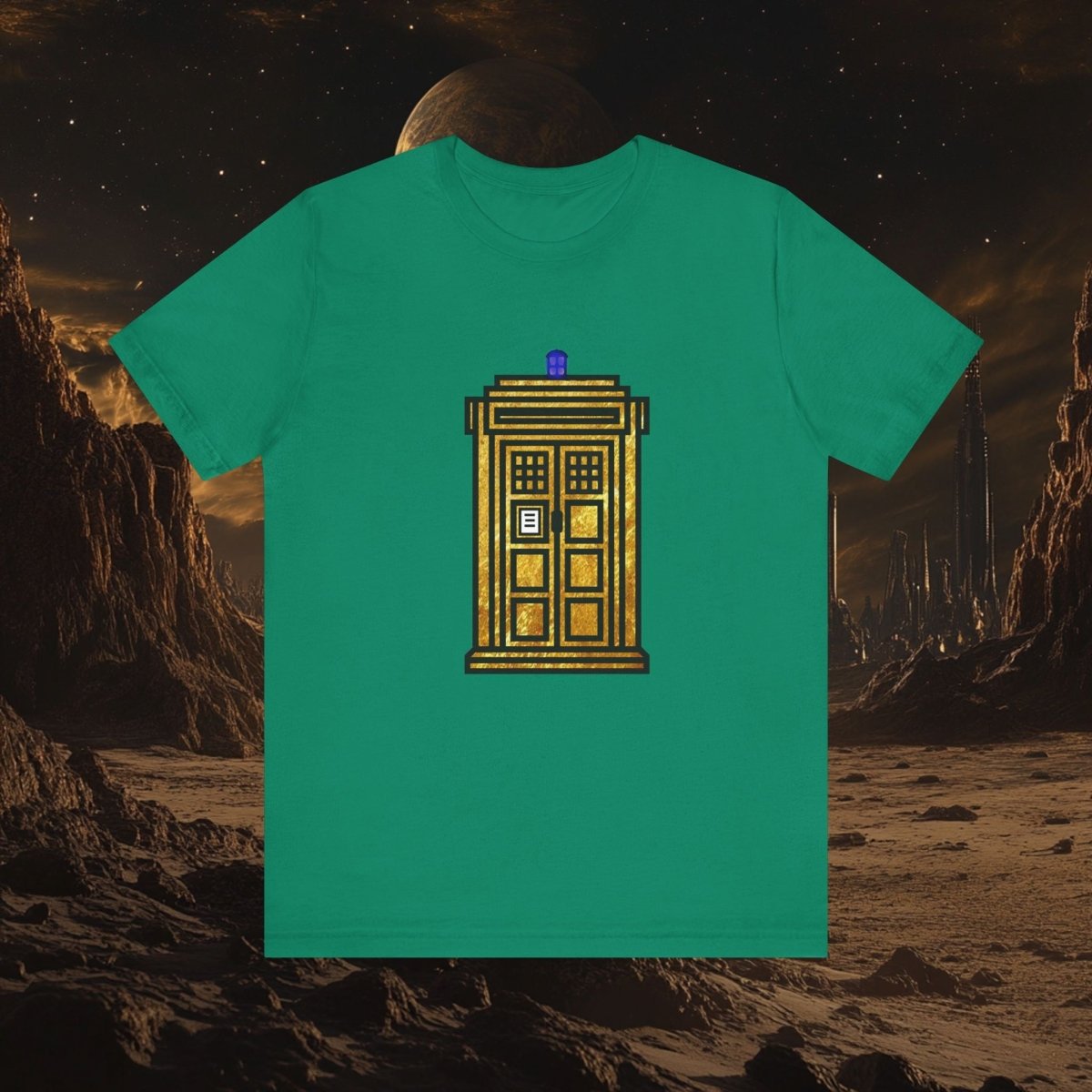 Doctor Who - Gold leaf effect TARDIS T-shirt - T-Shirt