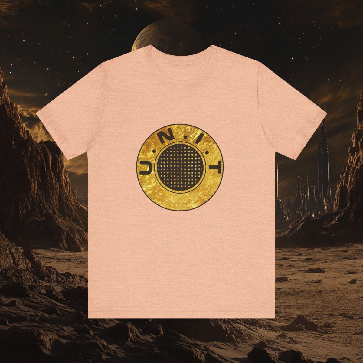 Doctor Who - Gold leaf effect UNIT Emblem with UNIT wings on rear - T-Shirt