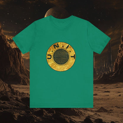 Doctor Who - Gold leaf effect UNIT Emblem with UNIT wings on rear - T-Shirt