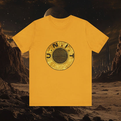 Doctor Who - Gold leaf effect UNIT Emblem with UNIT wings on rear - T-Shirt