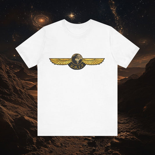 Doctor Who - Gold leaf effect UNIT Wings with UNIT emblem on rear - T-Shirt